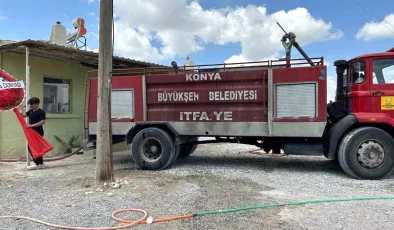 Konya’da düğünde çıkan yangın itfaiye ekipleri tarafından söndürüldü