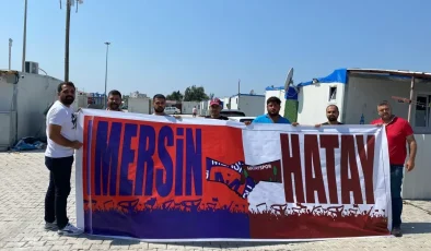 Hatayspor ve Mersin İdmanyurdu Taraftarları Depremzedelere Kırtasiye Malzeme Yardımı Yaptı